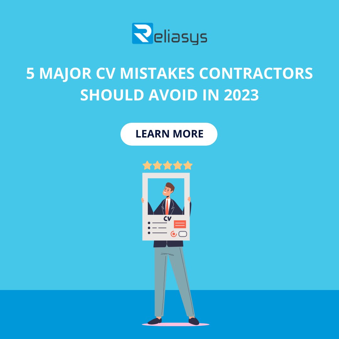 ReliasysL's tweet photo. Here are 5 Major CV mistakes contractors should avoid in 2023. Read more here:

https://t.co/YVOl21f1tw

#reliasys #umbrellacompanies #PAYE https://t.co/Jo8Xa7hNIF