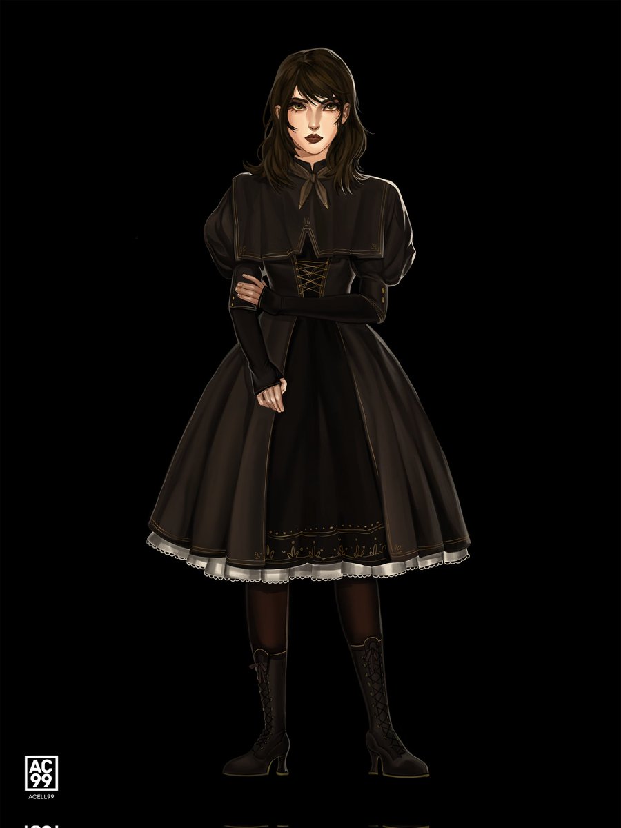 Acell9931's tweet photo. I've always wondered what Lizzie might look like in the game and what role she would play. So I decided to make a small concept and my vision of her image @americanmcgee 
#conceptart #alicemadnessreturns #alicemcgee #aliceasylum #fanart https://t.co/wDwYbRqFLi