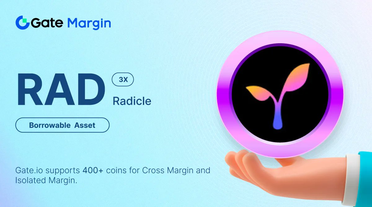 Gate's tweet photo. Borrowable Asset: #RAD 🌱 

Trade Here
👉 https://t.co/0gPQ7KT5Tc

Don't miss our $2000 #Giveaway
👉 https://t.co/fxr8UuW5gw 

#Radicle empowers users with censorship-resistant collaboration, independent nodes, and local-first functionality for data ownership and accessibility https://t.co/03cRxmOt3E