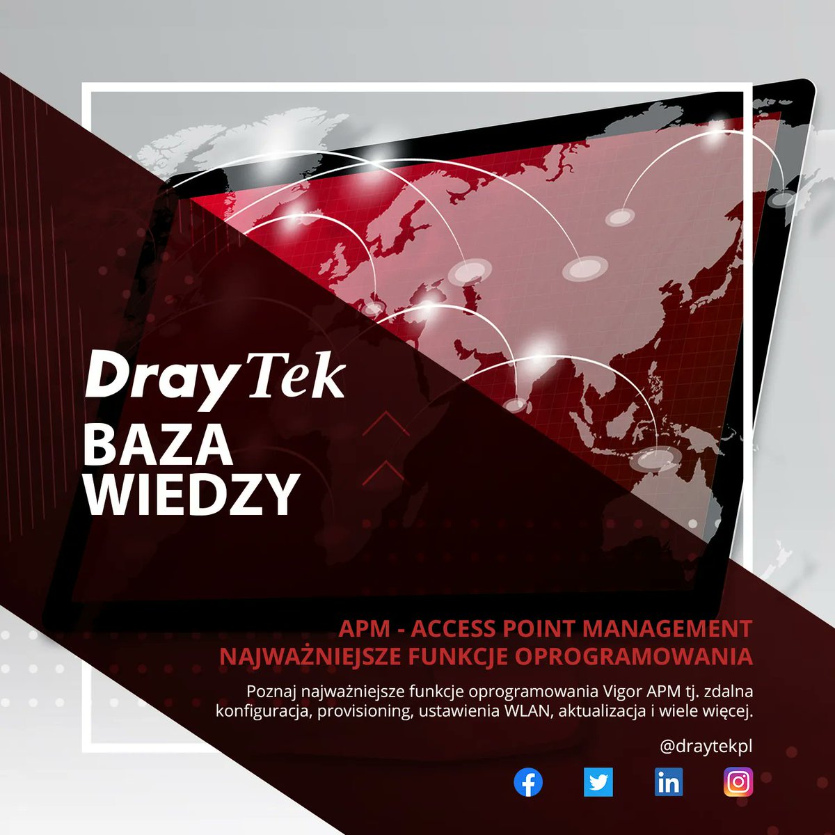 DrayTekPL's tweet photo. Baza wiedzy: APM - Access Point Management - Najważniejsze funkcje oprogramowania

Poznaj najważniejsze funkcje oprogramowania Vigor APM tj. zdalna konfiguracja, ustawiania WLAN, aktualizacja i wiele więcej.

https://t.co/FtH0rJ0TcQ 

#DrayTek #Internet #it #network #apm https://t.co/xSH48f81XK