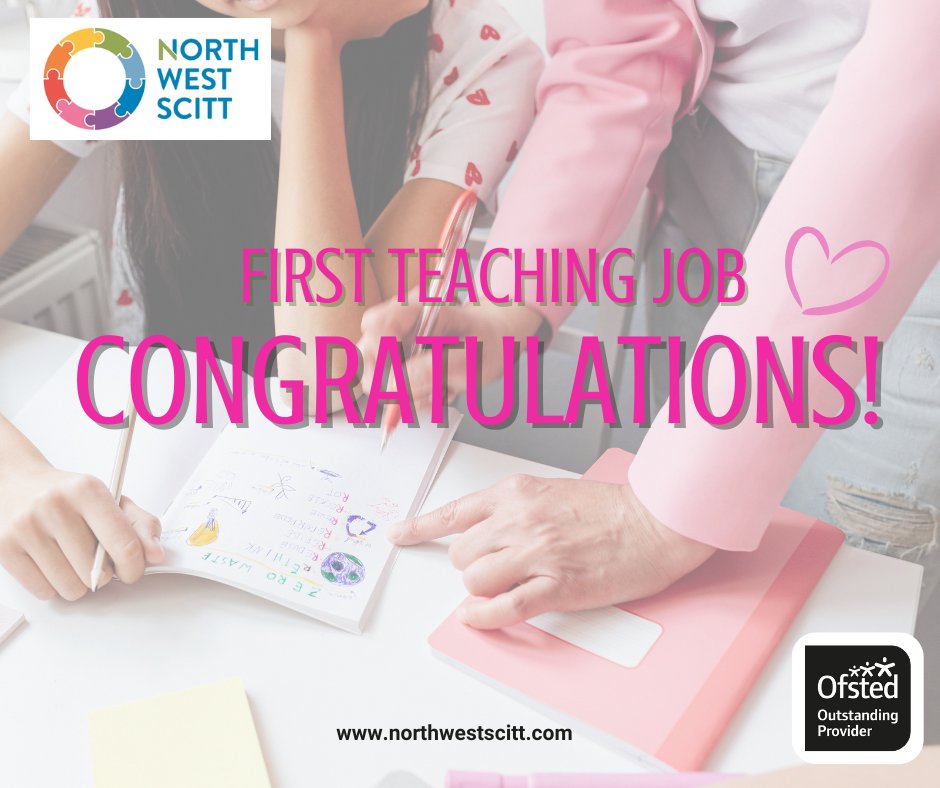 NorthWestSCITT's tweet photo. Beginning the new half term with another
pink heart💗
Congratulations to Claire from our #EarlyYears Pathway who has secured her first #teachingpost @ChurchtownSch. Fantastic news - Well done!
#newjob
#traintoteach
#teachertraining
#primaryteacher
#teaching #pgce #qts https://t.co/euxVqhTjs4