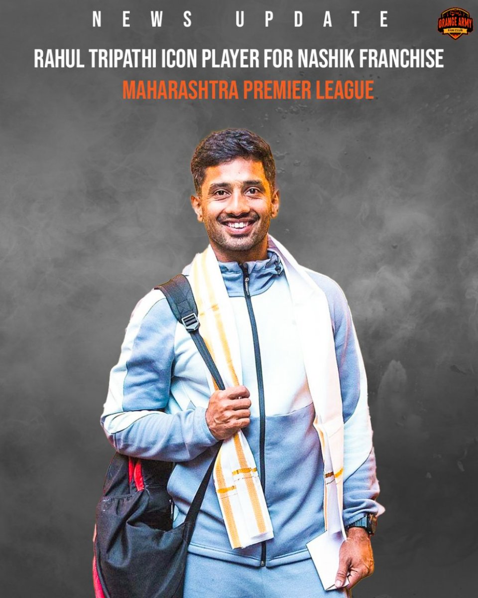 Rahul is back He will play for Nashik franchise in Maharashtra premier league! 
@tripathirahul52 
#OrangeFireIdhi #SRH #IPL2023 #SunrisersHyderabad #IPL #Hyd