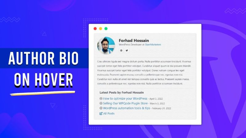 pluginic's tweet photo. Author Bio On Hover – Author Box Plugin. 👩‍💻

KEY FEATURES:
Editorial Rating on single posts.
Show/hide score on the post.
Rating Category.
Category-wise rating system.
Category-wise rating range bar.
Total Score calculation of each point / total rating category.

#pluginic https://t.co/IPSlpv97Rp