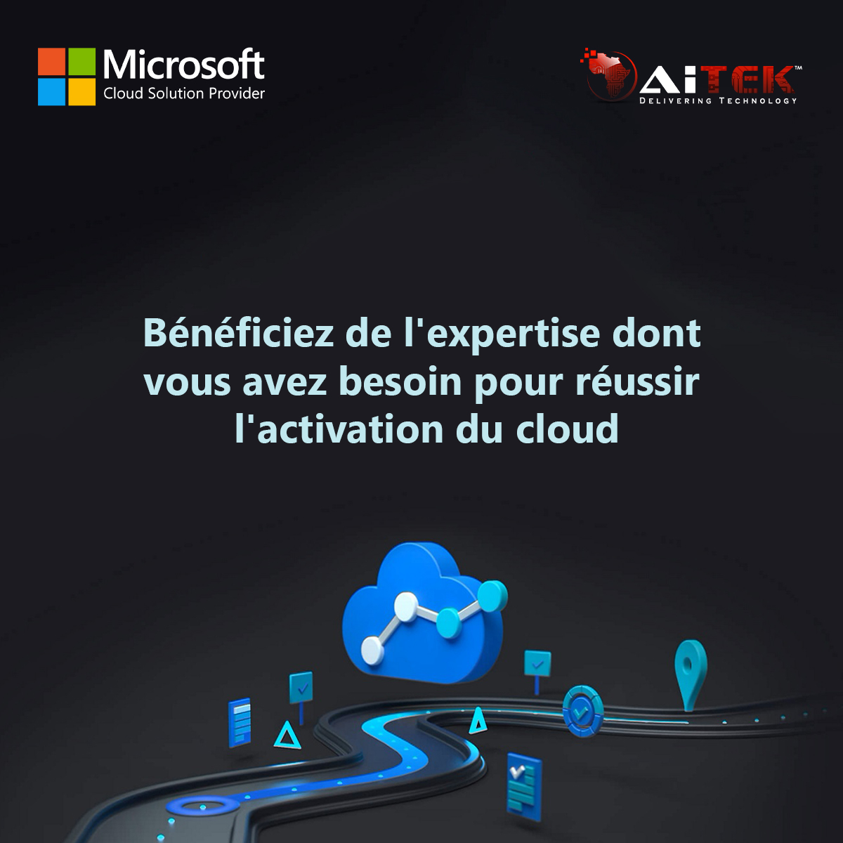 AITEKGroup's tweet image. Bénéficiez de l’expertise dont vous avez besoin pour réussir l’activation du cloud

#Aitek #MicrosoftCSP