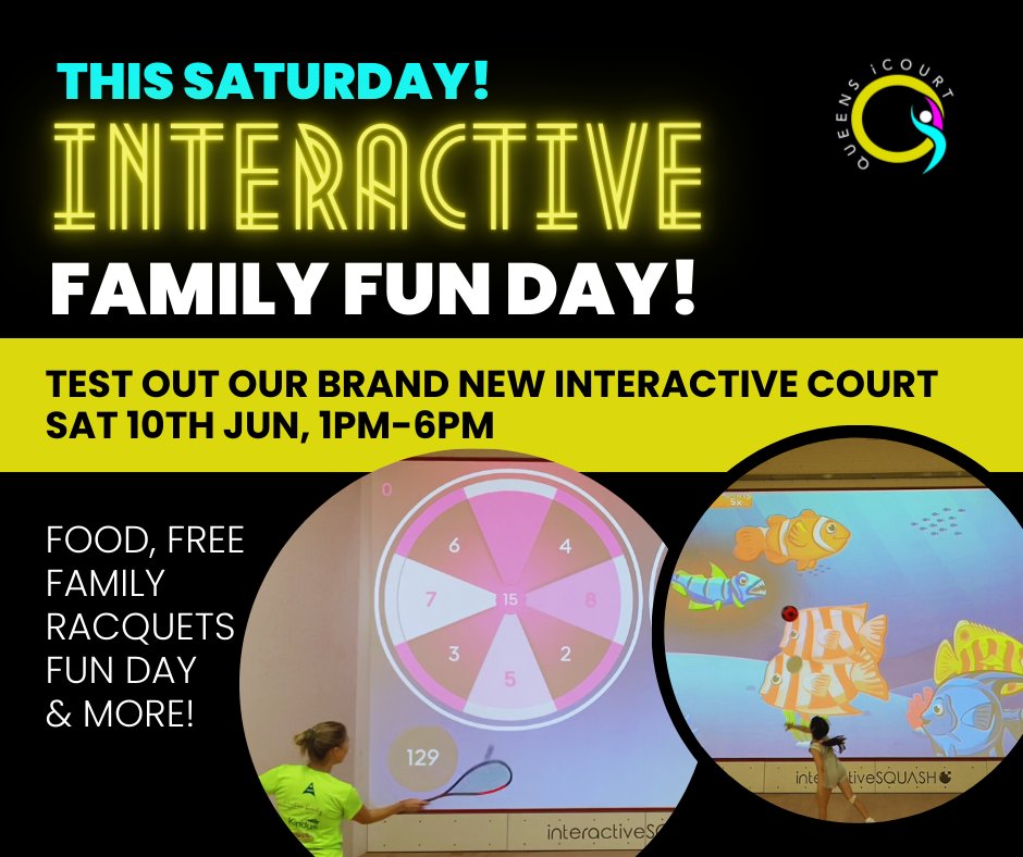 Queens Sport and Fitness Club (@queenssc) on Twitter photo ๐คฉ THIS SATURDAY | Join us for a fun-filled family day & test out our brand-new interactive court!
โก๏ธ REGISTER NOW: queenssportsclub.co.uk/interactive-coโฆ
๐๏ธ Sat 10th Jun
โฐ 1pm-6pm
๐ Food, free family racquets fun day & more fun activities
๐ Parking available on Free School Lane ๐คฉ THIS SATURDAY | Join us for a fun-filled family day & test out our brand-new interactive court!
โก๏ธ REGISTER NOW: queenssportsclub.co.uk/interactive-coโฆ
๐๏ธ Sat 10th Jun
โฐ 1pm-6pm
๐ Food, free family racquets fun day & more fun activities
๐ Parking available on Free School Lane