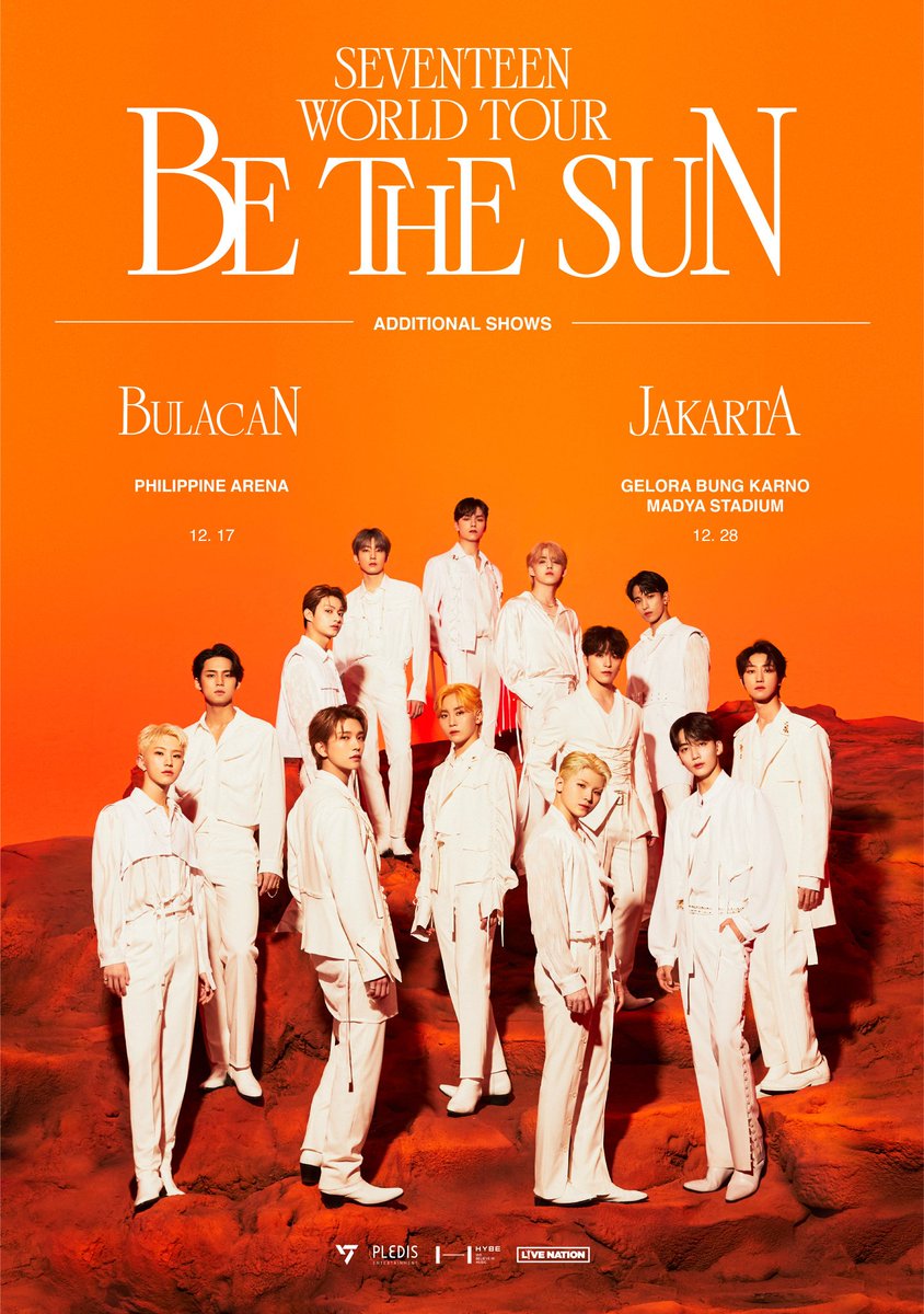 SVT BE THE SUN WORLD TOUR 2022 schedule 6/25-26 Seoul NA 8/10