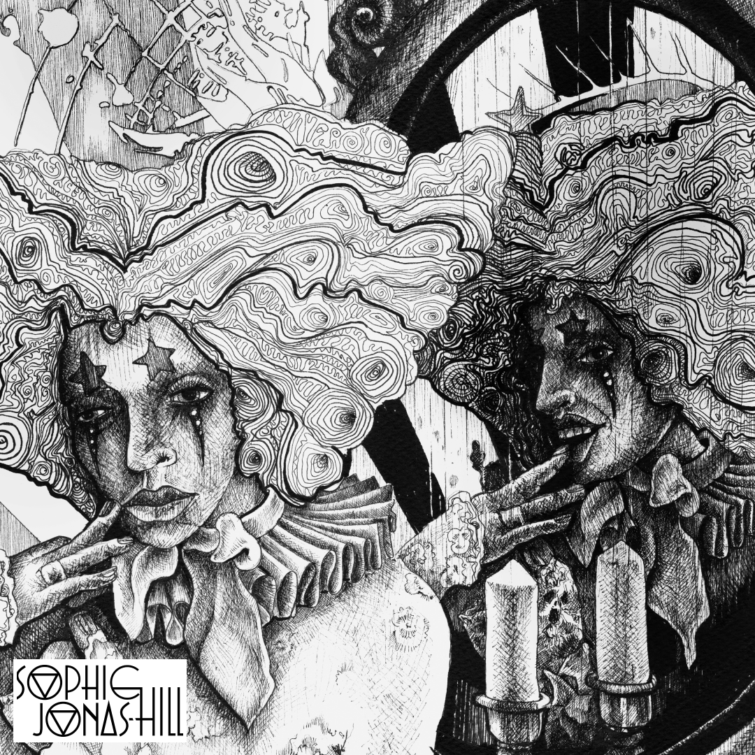 Larks_head's tweet photo. Any Gemini’s going to Progressive Greetings Live? This exquisitely alternative piece is inspired by the horoscope sign Gemini &amp; is by the award-winning artist Sophie Jonas-Hill. Please contact us at @larks_head for licensing opportunities with Sophie’s artwork. #PGLive https://t.co/Hzk3e032oD