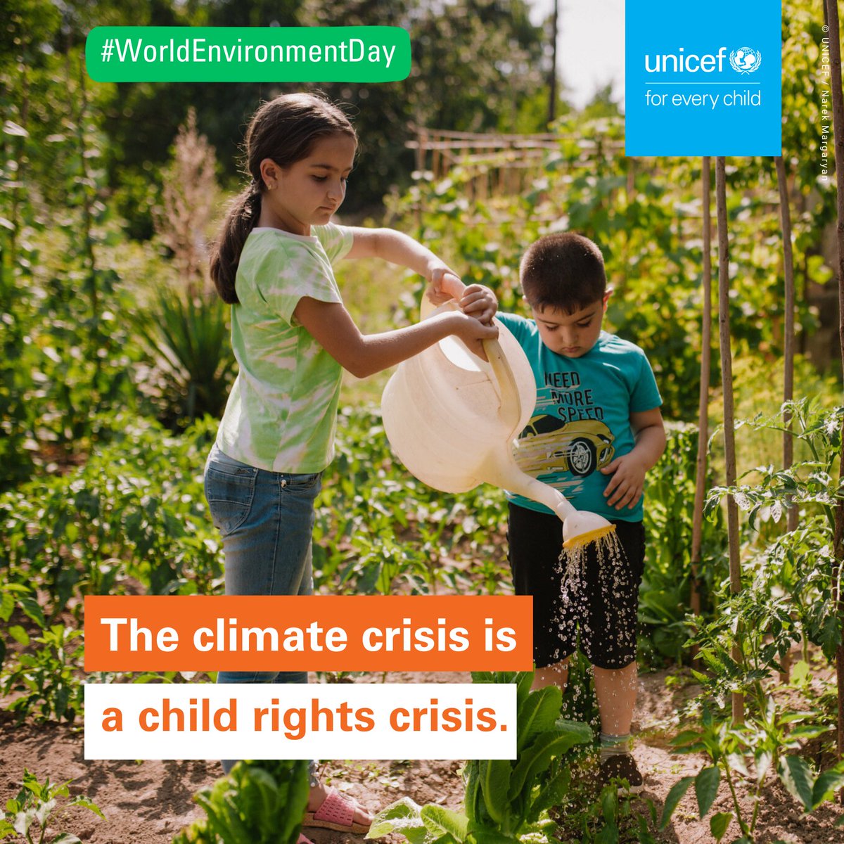 UNICEF_ECA's tweet photo. 50% of countries in Europe and Central Asia are highly vulnerable to the impacts of climate change and have low capacities to respond to it adequately.

#WorldEnvironmentDay https://t.co/3zVg3HuUyj