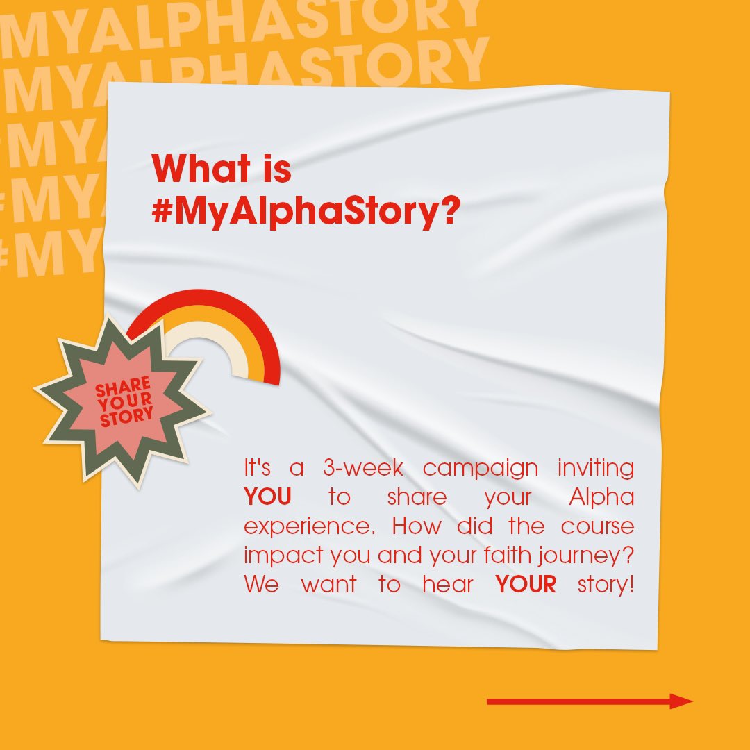 alphacourse's tweet photo. Welcome to #MyAlphaStory ! 💫

We’re excited to kick off a chance to hear about YOUR experiences with Alpha. https://t.co/pGKWroVoEn