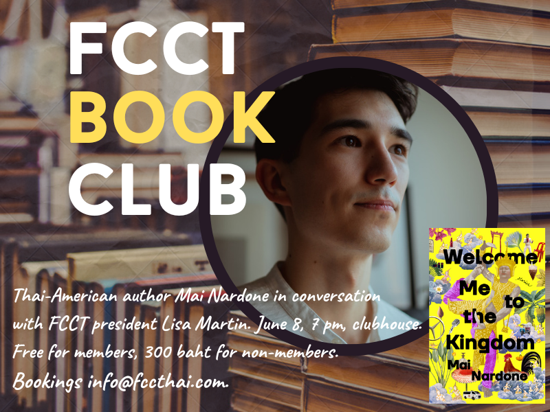 Don't miss Thai-American author <a href="/MaiNardone/">Mai Nardone</a> in conversation at the <a href="/FCCThai/">FCCThai</a> this Thursday. Bookings: info@fccthai.com  fccthai.com/events/203