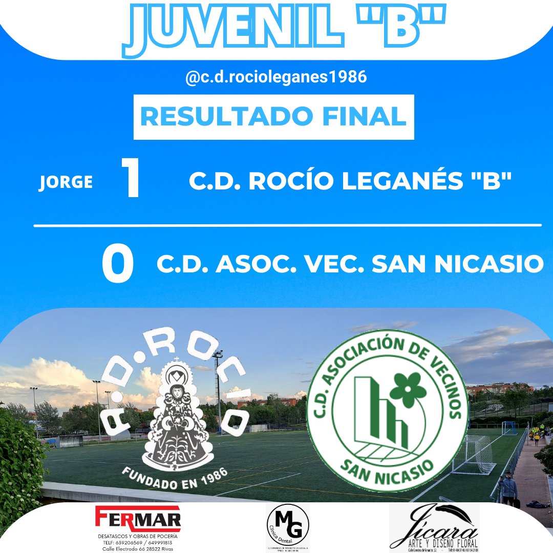 JUV"B"⚽️ Suma y sigue en un partido igualado en el marcador pero que dominamos y fallamos mucho de cara a puerta. Estamos acabando la liga como un tiro y queremos redondearla con una victoria de muchísimo mérito en la última jornada. Vamos chicos!!