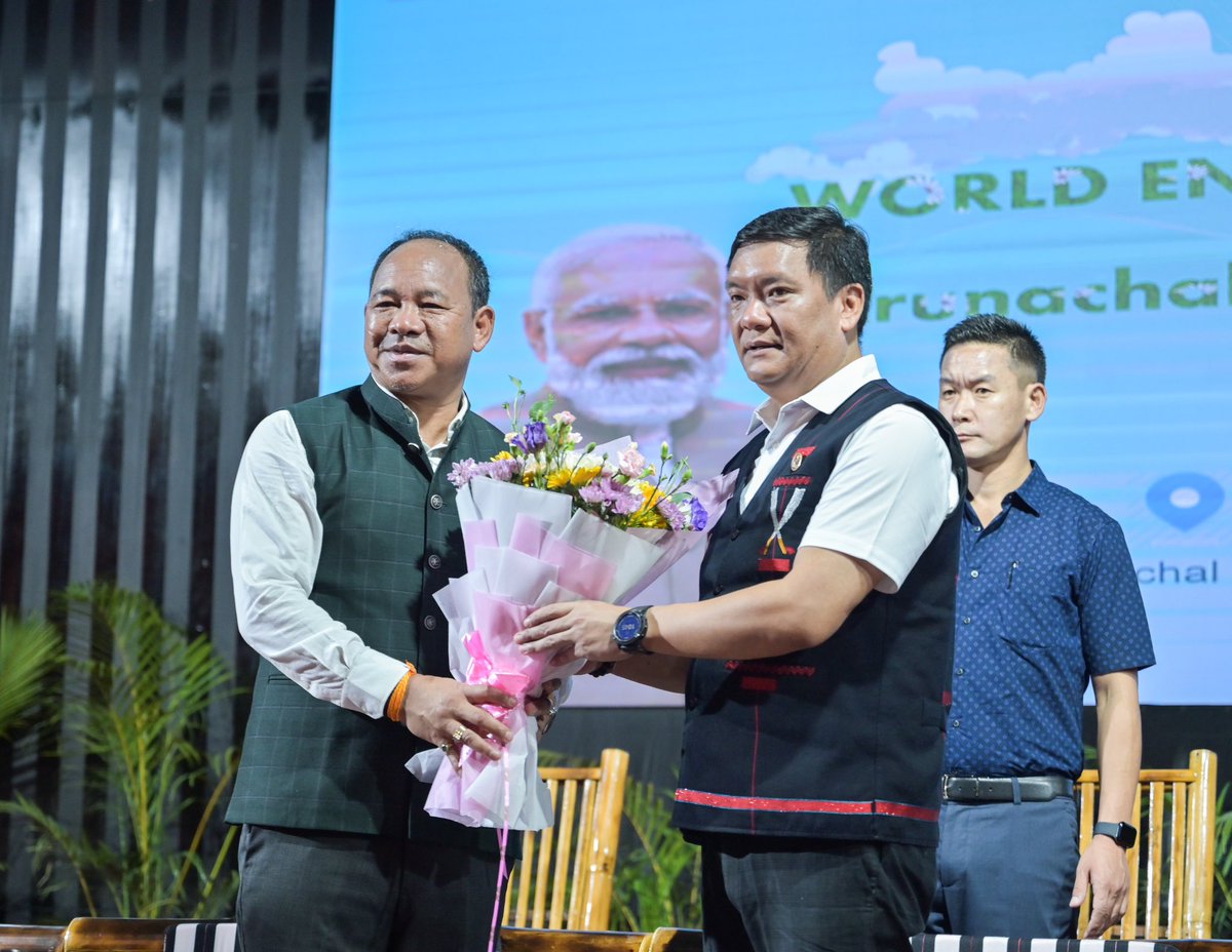 NatungMama's tweet photo. With #PakkeDeclaration & Arunachal #MissionLiFE campaign exceeding its target events, our state Govt under leadership of HCM @PemaKhanduBJP Ji is committed to continuously contribute towards climate change of the world. #WorldEnvironmentDay2023 @ArunForests @ArunachalCMO @moefcc https://t.co/QXNXdGmTL0