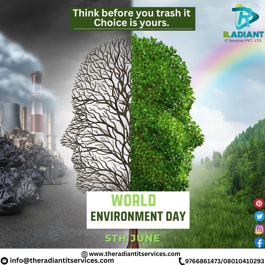 Radiant_IT_Pvt's tweet image. Live green, Breathe Green, Go green
There is no life without water,
Nothing bigger than a green environment 
&amp;amp; no better place than Earth.

📞-08010410293/9766861473
🌎-theradiantitservices.com
📧-info@theradiantitservices.com

#environmentday #stopsingleuseplastic #ecomemes