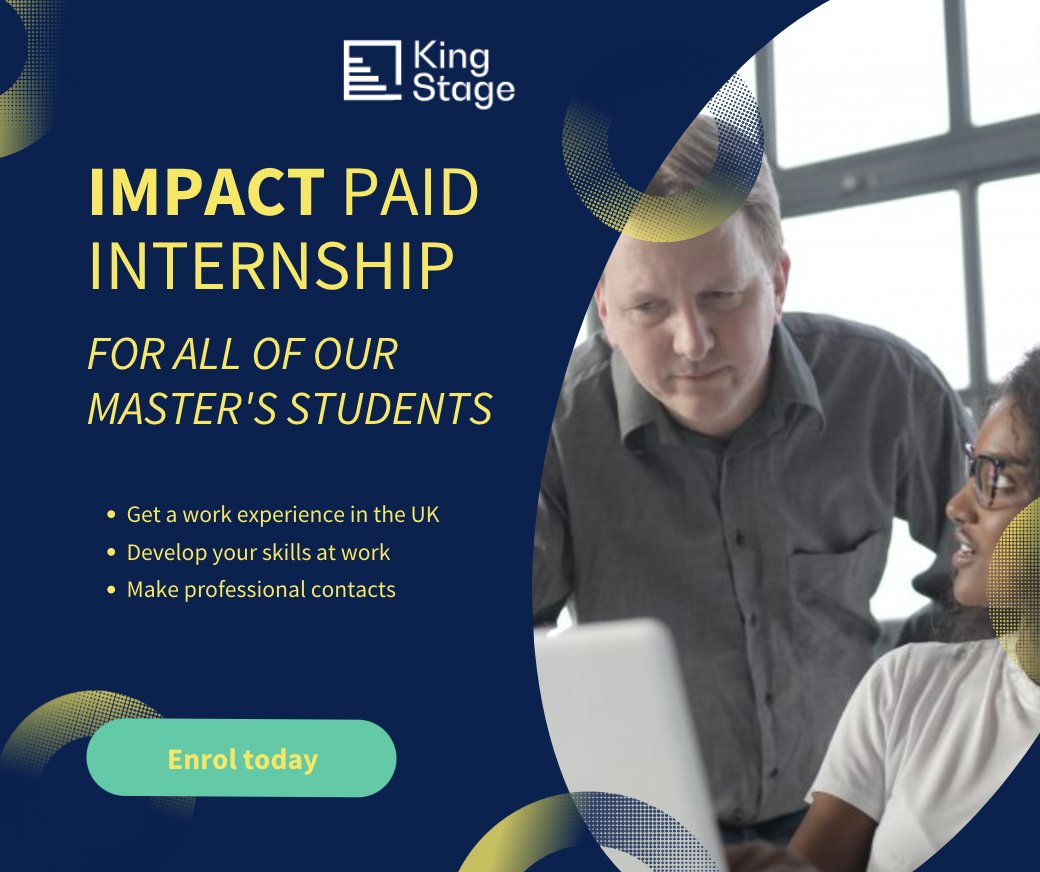 All of our master's programmes include a 6-month paid internship in the UK to ensure a smooth transition from the classroom to the boardroom for our students. Unlock new opportunities by applying for October 2023: tinyurl.com/mrxaeps7 #LearnBetter #Career #postgraduate