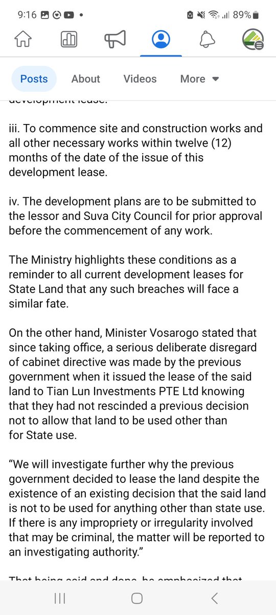 TIAN LUN INVESTMENT PTE LIMITED EXTENSION REQUEST REFUSED BY MINISTER @filivosarogo #FijiGovernment #FijiNews #MLMR