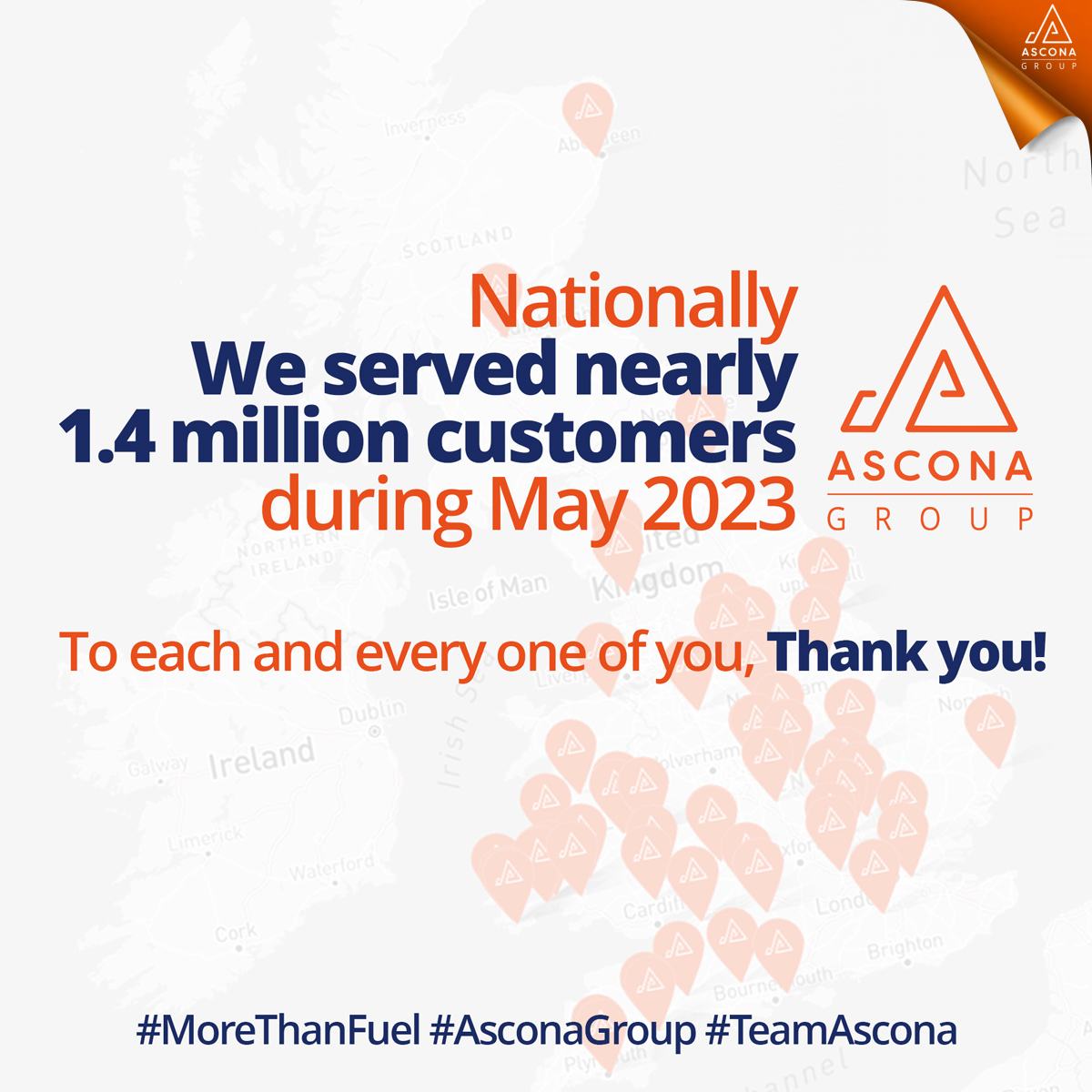 Ascona Group (@asconagroup) on Twitter photo 📍Nationally, We served nearly 1.4 million customers during May 2023.
There's an email address set up - hello@asconagroup.co.uk - for your comments, suggestions, praise and issues. We'll get back to you as soon as we can - That's a promise. 📍Nationally, We served nearly 1.4 million customers during May 2023.
There's an email address set up - hello@asconagroup.co.uk - for your comments, suggestions, praise and issues. We'll get back to you as soon as we can - That's a promise.