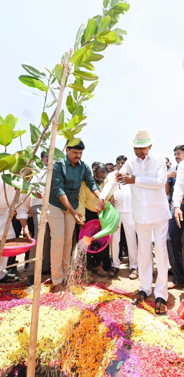 The Mentor himself obliged to do the honours on the occasion of #WorldEnvironmentDay. Team #GreenIndiaChallenge overwhelmed by the kind gesture of the father of #HarithaHaaram to plant a sapling today as part of #GIC. Nothing could be more happier for me as the creator of…