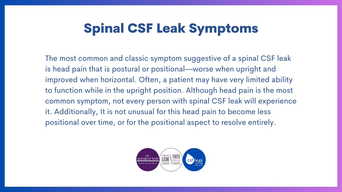 csfleakuk's tweet image. Head pain has been the most recognised symptom of spinal CSF leak, but there are many more. Symptoms can exclude &apos;Leakers&apos; from normal life, leaving them indoors, often alone &amp;amp; hidden from view
#spinalCSFleak #csfleak #LeakWeek2023 @spinalCSFleak @SpinalCSFCanada