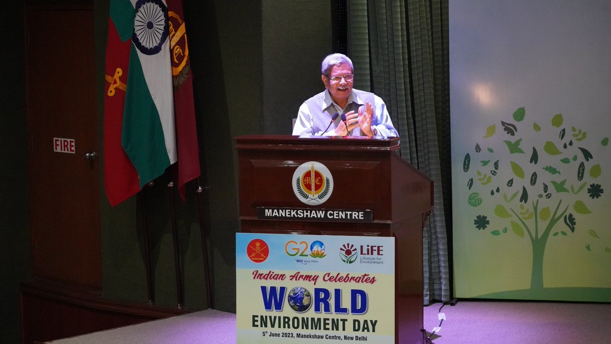 Lt Gen MV Suchindra Kumar #VCOAS presided the #EnvironmentSeminar ‘Olive Green…Defending Green’ organised by #IndianArmy at #NewDelhi. The seminar was focussed on important environment issues like Waste Management, Lifestyle for Environment and Net Zero Homes & Offices. 1/2