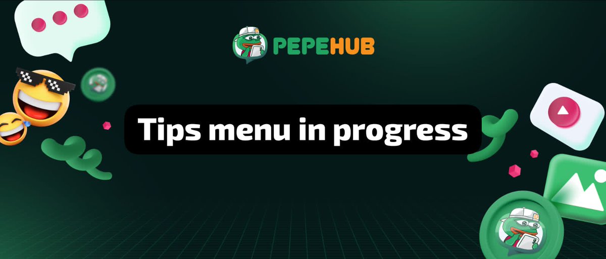 PepehubBSC's tweet photo. Tips menu version 1.0

Pepehub provides a menu of tips between users, this is to make it easier for user to send $PEHUB tokens to other user.
For the next version we will add another token or coin option.

#pepehub #PEHUB #BSC #PEPE #meme https://t.co/cF9CzSW1JA