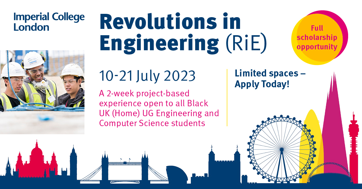 British students of Black or mixed Black heritage are underrepresented in the UK engineering-research community. 

We want to help change that.

Get the opportunity to join a two-week project-based experience on a full scholarship. Last chance to apply! ➡️ ow.ly/jkFl50O8Inr
