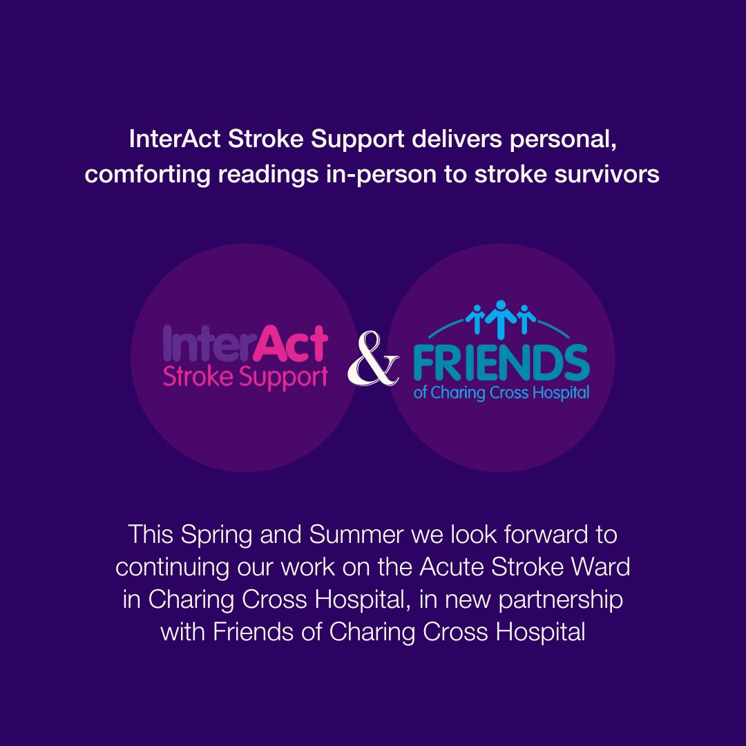We are delighted with this partnership with Friends of Charing Cross Hospital <a href="/focxhcharity/">Friends of Charing Cross Hospital</a> 🤝
#strokesupport #strokecare