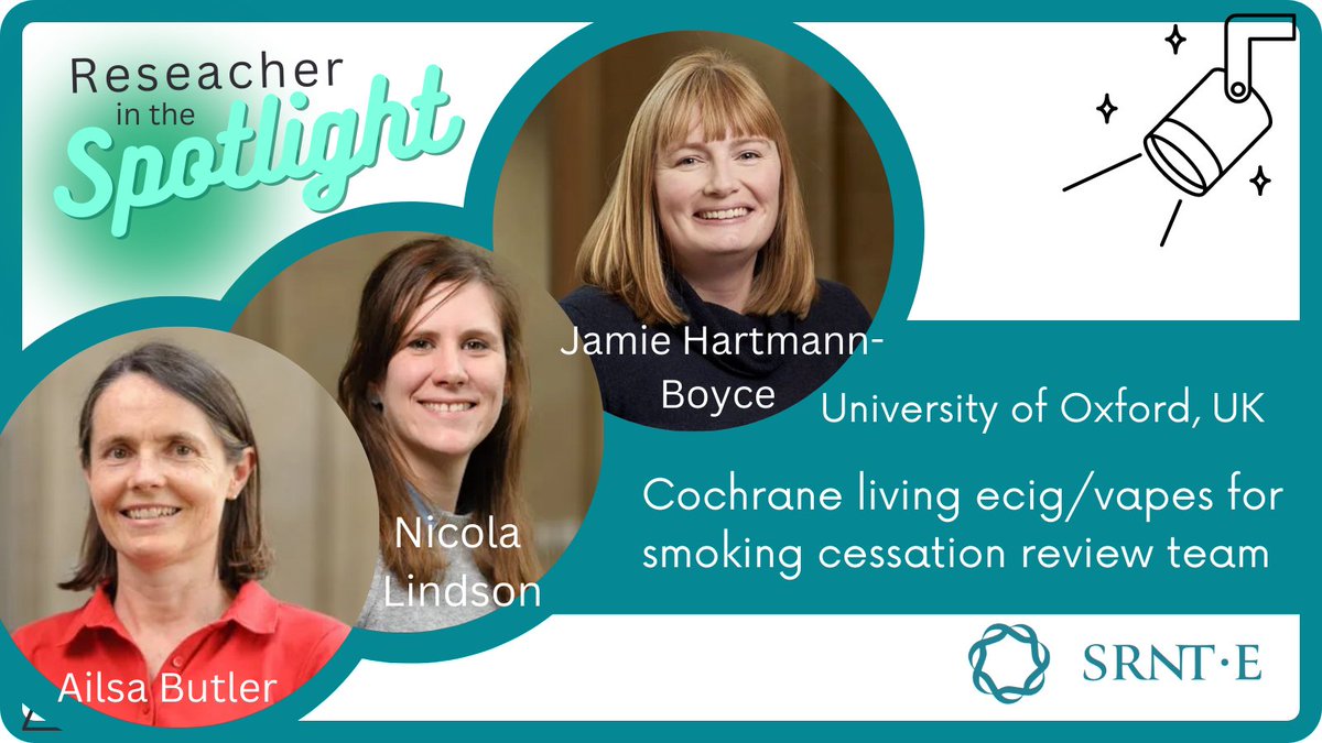 This week, the #Cochrane Living e-cigarettes/#vapes for #smoking cessation review team will take over our Twitter and LinkedIn feeds. Stay tuned!
