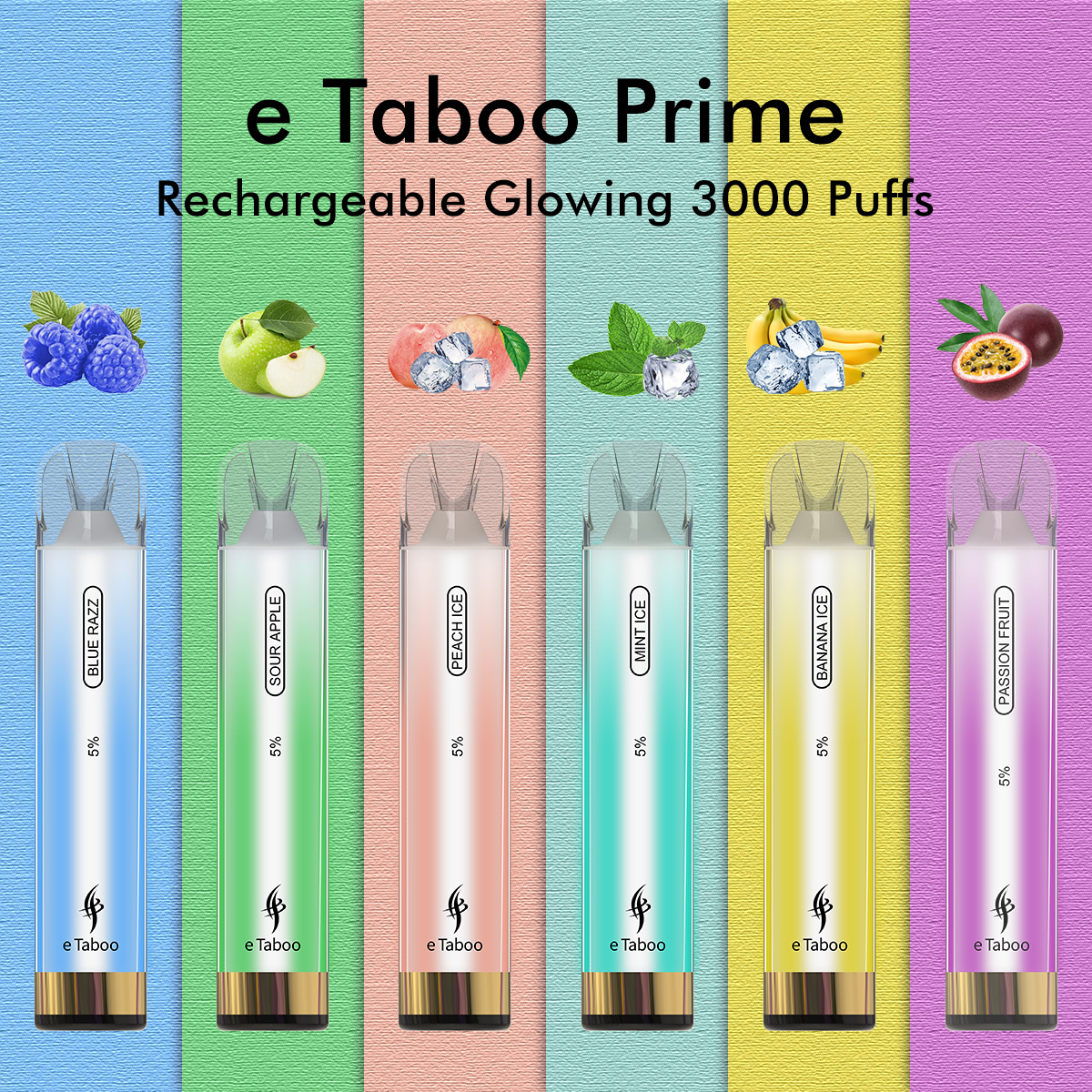 eTaboo Prime 3000 puffs. Full body gloiwng, original design with patent. 
Mesh coil. Rechargeable. OEM/ODM available.
More info: etaboo.net
PM for factory wholesale price.
#etaboovape #vape #disposablevape #RGB #LEDvape #puff #ecig