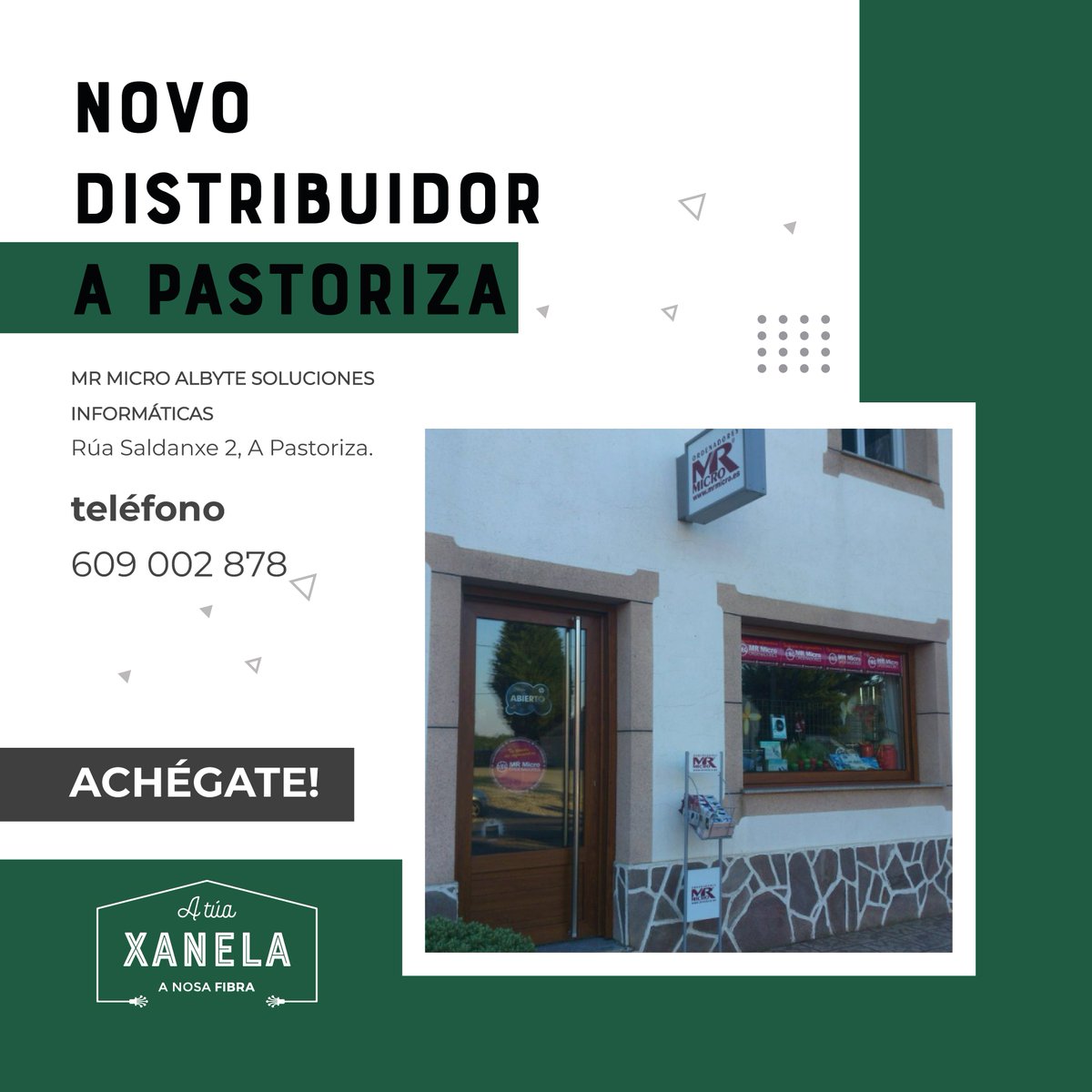 A Pastoriza! Temos novo distribuidor na zona:

Mr Micro Albyte Soluciones Informáticas