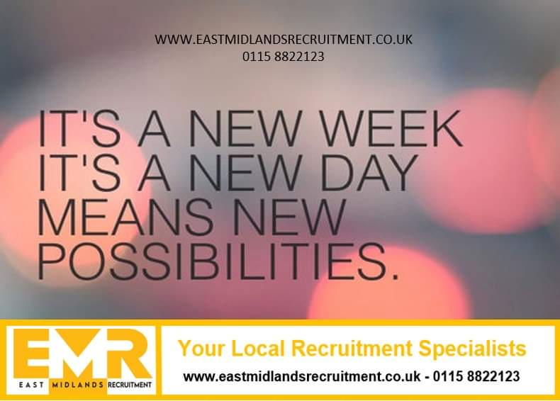 Its a brand new week to find a brand new job.
Call our team today on 0115 8822123.

#vacancies #hiring #newjob #jobsearch #recruitment #derbyshire #nottinghamshire #derbyshirejobs #Jobs