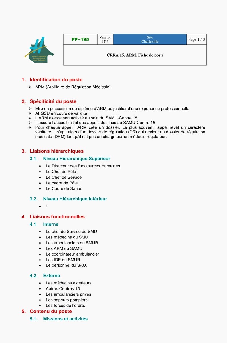 AFARM_SAMU's tweet photo. [ 🧑‍💻 Offre d'Emploi - Recrutement 🧑‍💻 ]

#appelsurgencessante #regulationmedicale #SAMU #urgences ☎️15 🏥

L' @AFARM_SAMU partage l'offre de recrutement #ARM du @CHInordArdenne pour le #CRRA15 du #SAMU08.

↘️↘️↘️

https://t.co/Enpv7C8MS4 https://t.co/0M5ZGtgKNj