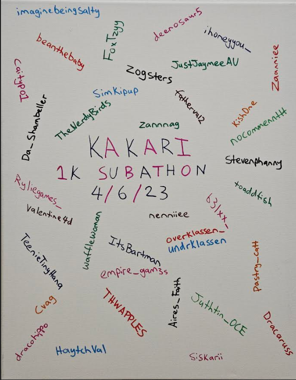 ItsKakari's tweet photo. thanks to all who made it to yesterdays 1k subathon stream! all the subs/gifted will not be forgotten! never thought we would hit 176 subs in just 12 hours. W community <3

and the good times keep on keeping on!
https://t.co/8P3h7jPVOr https://t.co/oNSaajZSqL