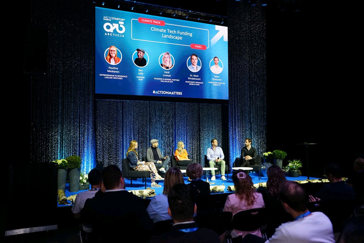I was honored to moderate a panel on the Climate Tech Funding Landscape🌍💰at #Arctic15 startup conference in Helsinki last week.

Thank you <a href="/benjaminjoffe/">Benjamin Joffe</a> <a href="/SOSV/">SOSV - Deep Tech for Human and Planetary Health</a>, <a href="/HeidiLindvall/">Heidi Lindvall</a> <a href="/palebluedotvc/">Pale blue dot</a>, Mark Windeknecht <a href="/WorldFund/">World Fund</a>, Adam Chirkowski <a href="/AlbionVC/">AlbionVC</a> for the great discussion!