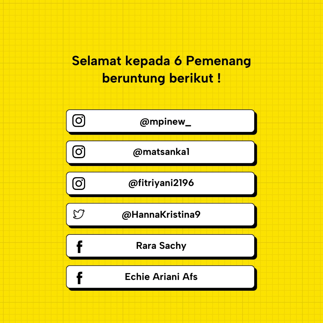 OlakataGame's tweet photo. Selamat untuk para pemenang Mini TTS Challenge kali ini 🙌

#Olakata #TTSBerhadiah #TekaTekiSilang #InfoKuis #Kuis #InfoGiveaway #GiveawayIndonesia https://t.co/JGoJPdYG5d