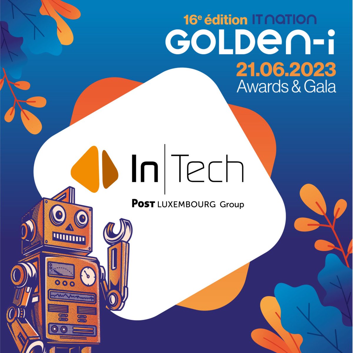 [Golden-i 2023 - <a href="/ITnation/">ITnation</a> - Nous y serons ! 🤖🎉]

🗓️ Le 21 juin
📍 Chez <a href="/PwC_Luxembourg/">PwC_Luxembourg</a> 

Rendez-vous sur le stand de notre groupe <a href="/POST_Luxembourg/">POST Luxembourg</a>  pour échanger autour d'un verre et immortaliser ce moment avec notre Photobooth ! 📸🤝🍹

#GoldenI #Networking #Luxembourg #IT
