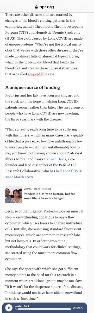 SixandLaura's tweet image. “It shouldn’t have to be like this.” 

#microclots #amyloid #testing_limitations #LongCovid 

npr.org/2023/05/10/117…