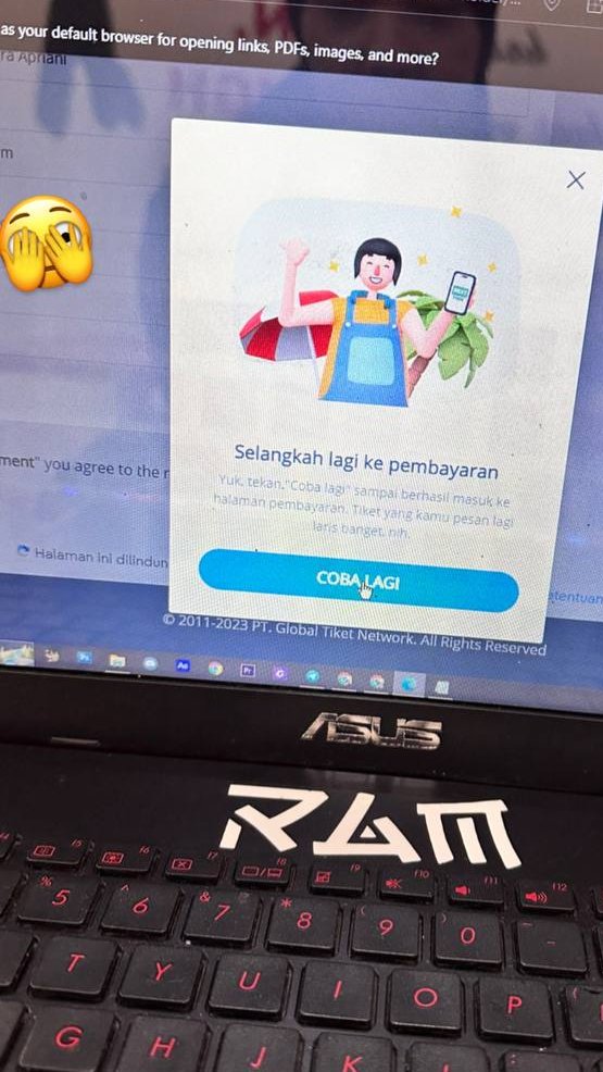 witel_babel's tweet photo. Mimin kudu sabarrr 🥲
Yang hari ini belum kebagian tiket war bola, Tenangggg masih ada hari esokkk! 🔥✨🦋

#Indihome #Internetnyaindonesia #AktivitasTanpaBatas #wartiket #BRImoDukungTimnas #CAT3 https://t.co/mp1AVxxxMz