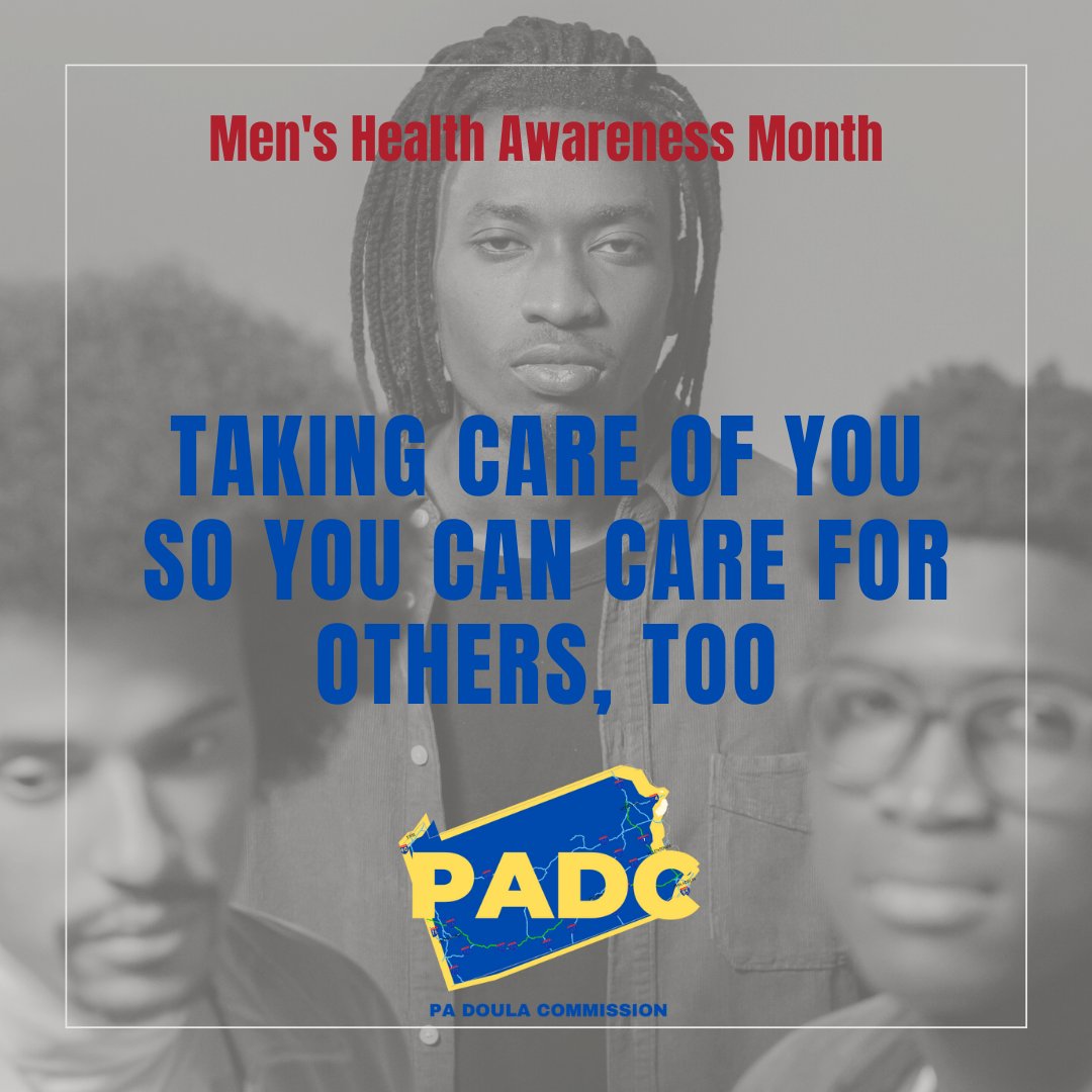 We are observing #MensHealthAwarenessMonth throughout June to support the men across PA, especially those in the birthing journey. 

#PADoula #PADoulas #doulacare #doulasupport #doulaaccess #pregnancy #fathers #maternalhealth #healthequity