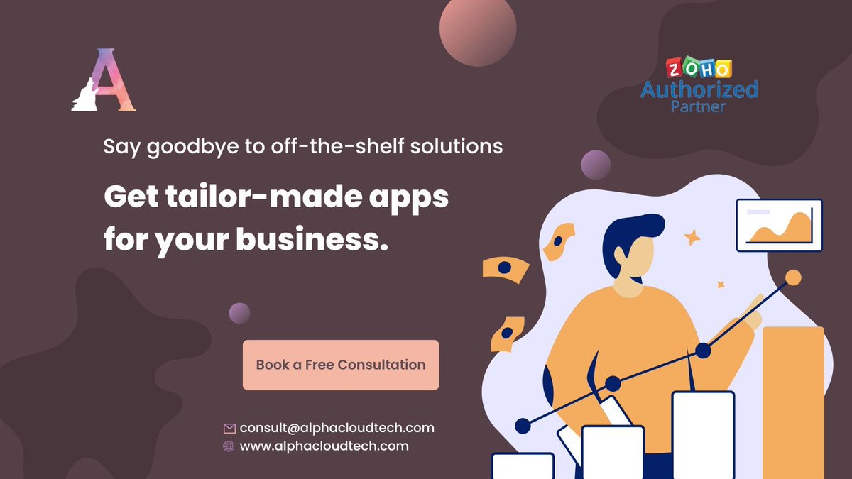 AlphaCloudTech's tweet image. Experience seamless automation and streamlined operations with intuitive apps designed just for you. Ready to transform your business? Contact us now for a custom solution that revolutionizes the way you work!

#AlphaCloudTechnologies #ZohoCreator #TailorMadeApps #Zohopartner