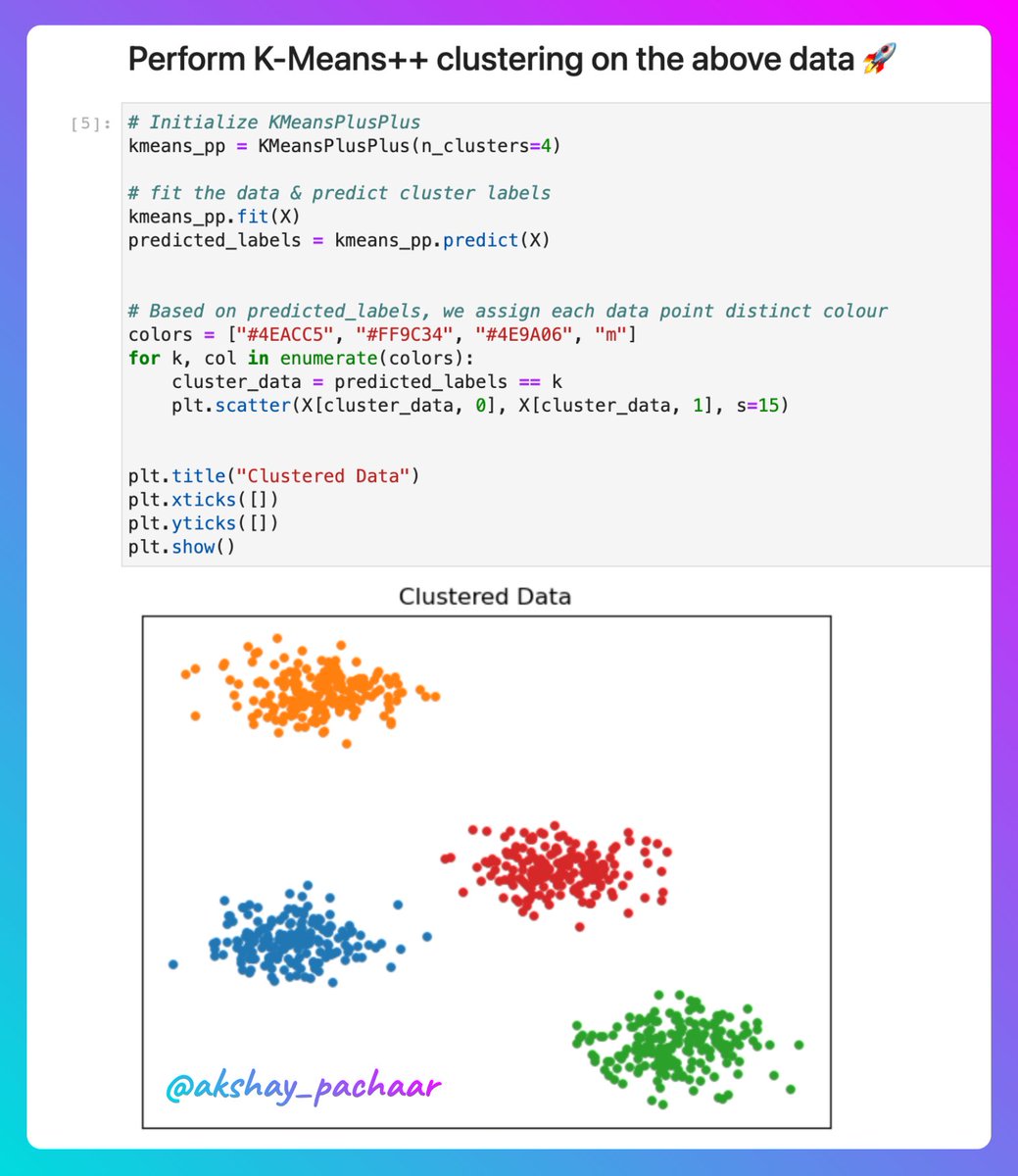 K-Means++ from scratch using Python 🔥 K-Means++ has a smarter way to ...