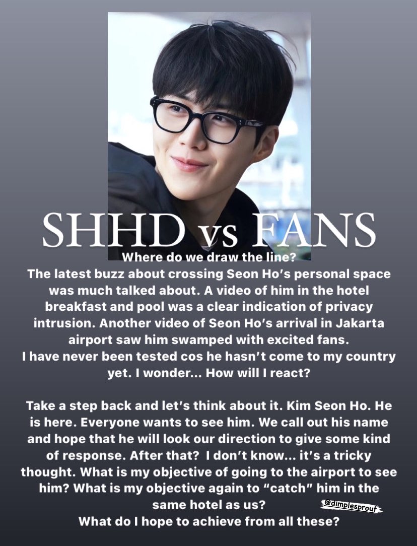 dimplesprout's tweet image. #KimSeonHo  #김선호 
SHHD’s priority is very clear. Our Protection Armour on Actor Kim Seon Ho stands right on top of our list. To me, that’s the right direction to move. If we call ourselves SHHD &amp;amp; make our actor uncomfortable, then it’s time to relook: Are u a SHHD or a fan?