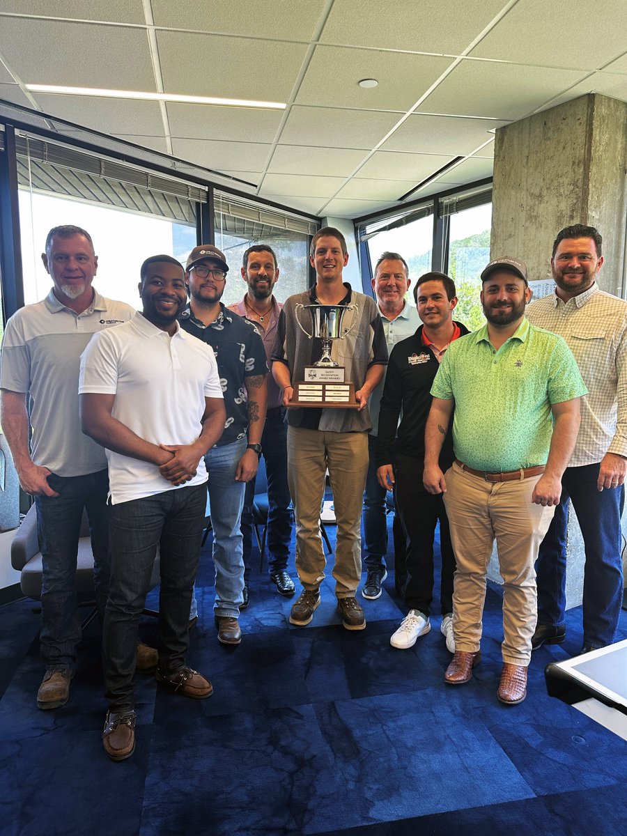 StructureToneSW's tweet photo. We kick off #Safety Month by recognizing Parker Leming, our outstanding RPE and first-quarter winner of the Cribbin Cup Challenge. Parker's commitment to safety, collaborative planning, and dedication to a safe working environment is commendable.#ThankYou  #Safety360° https://t.co/v4Q26Cx1mg