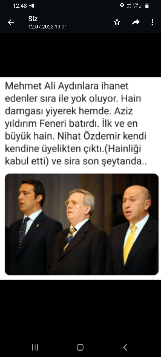 3 Temmuz döneminde Sayın Mehmet Ali Aydınlar'ın Fenerbahce kulübüne lehine çalıştığını bildiği halde; Sayın Aydınlar'ı taraftarın önüne atanlar teker teker Fenerbahce tarihinden siliniyor. Ne demişti Sayın Aydınlar "Yukarda Allah var"