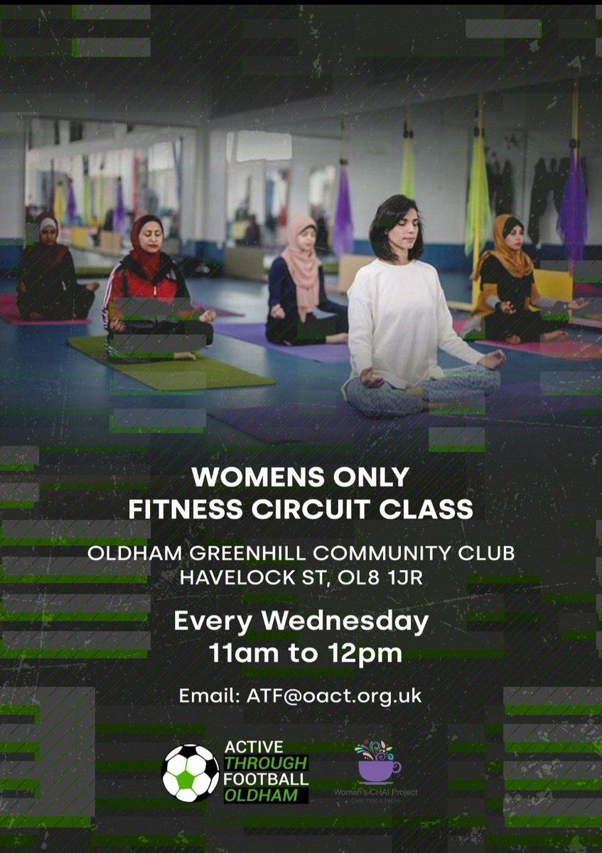 CHAI_Project's tweet photo. 3 Fitness Groups a week!!!! working with amazing partners and instructors. We have a few spaces in all classes free...so drop us a txt or message to register  and come and join us #GetActive #MoveMoreFeelBetter #empower #mentalhealth #PhysicalHealth #wellbeing #LoveOldham https://t.co/zceaYXVmeL