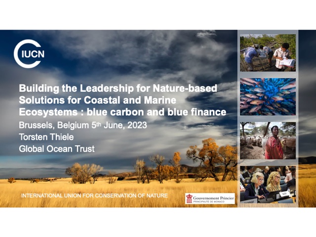 Today I am presenting #BlueFinance solutions  @IUCN workshop in Brussels