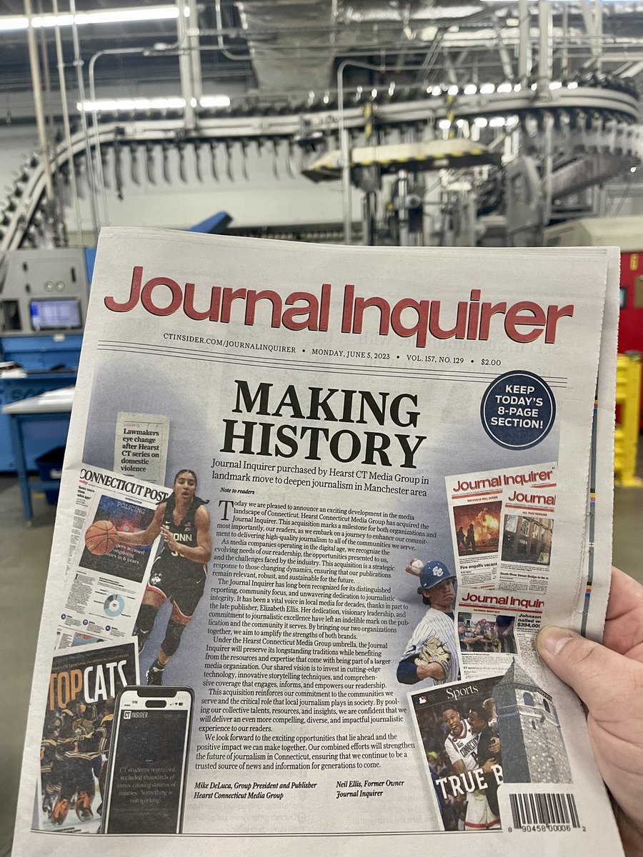 Wendy_Met's tweet photo. .@JournalInquirer hot off the press. https://t.co/Rhb37BaRJm