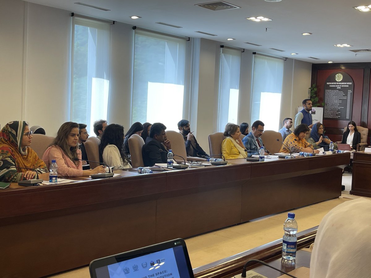 NosheenKhurram's tweet photo. "Thrilled to be part of the ongoing round table on language of Pakistan's constitution! Today, we're emphasizing the importance of reclaiming the space and interpreting the constitution from a women's perspective.🇵🇰 #PakistanConstitution #GenderEquality #ReclaimingTheSpace" https://t.co/cxxN4ADqeT