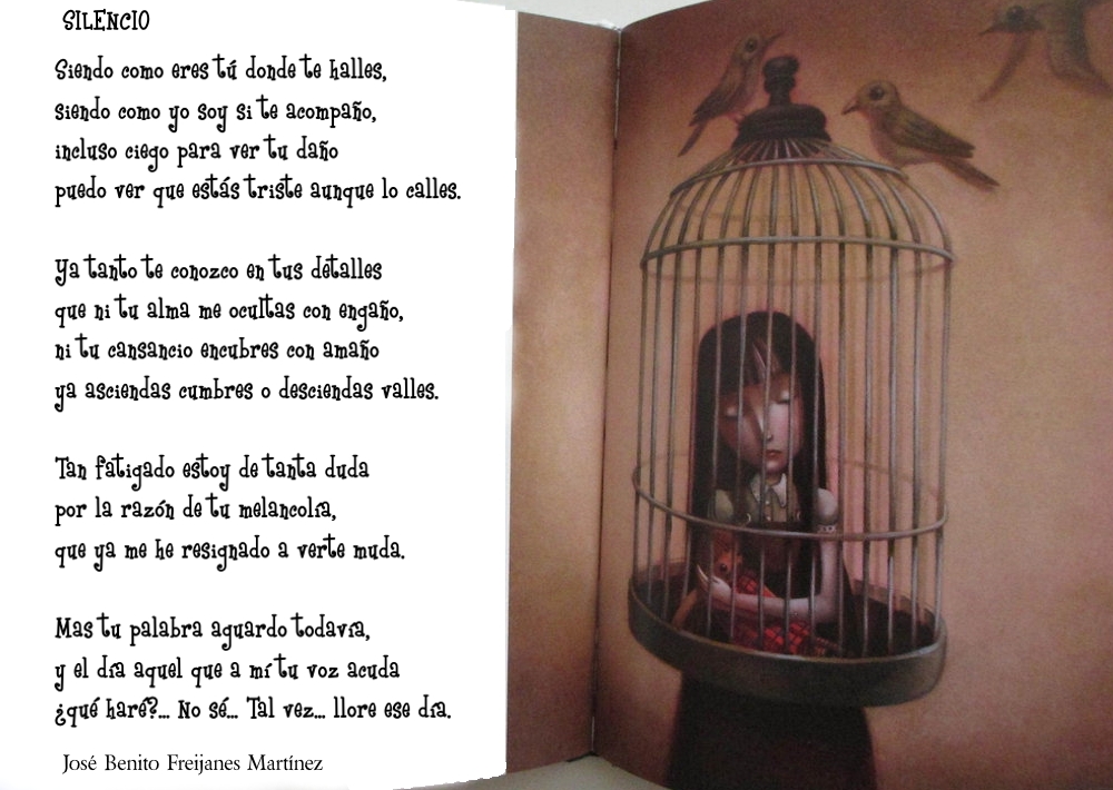 #Silencio
Siendo como eres tú donde te halles,
siendo como yo soy si te acompaño,
incluso ciego para ver tu daño
puedo ver que estás triste, aunque lo calles.
#poesía #poesia #soneto #sonetos #poemas #literatura #verso #versos #PoesiaEnLaWeb