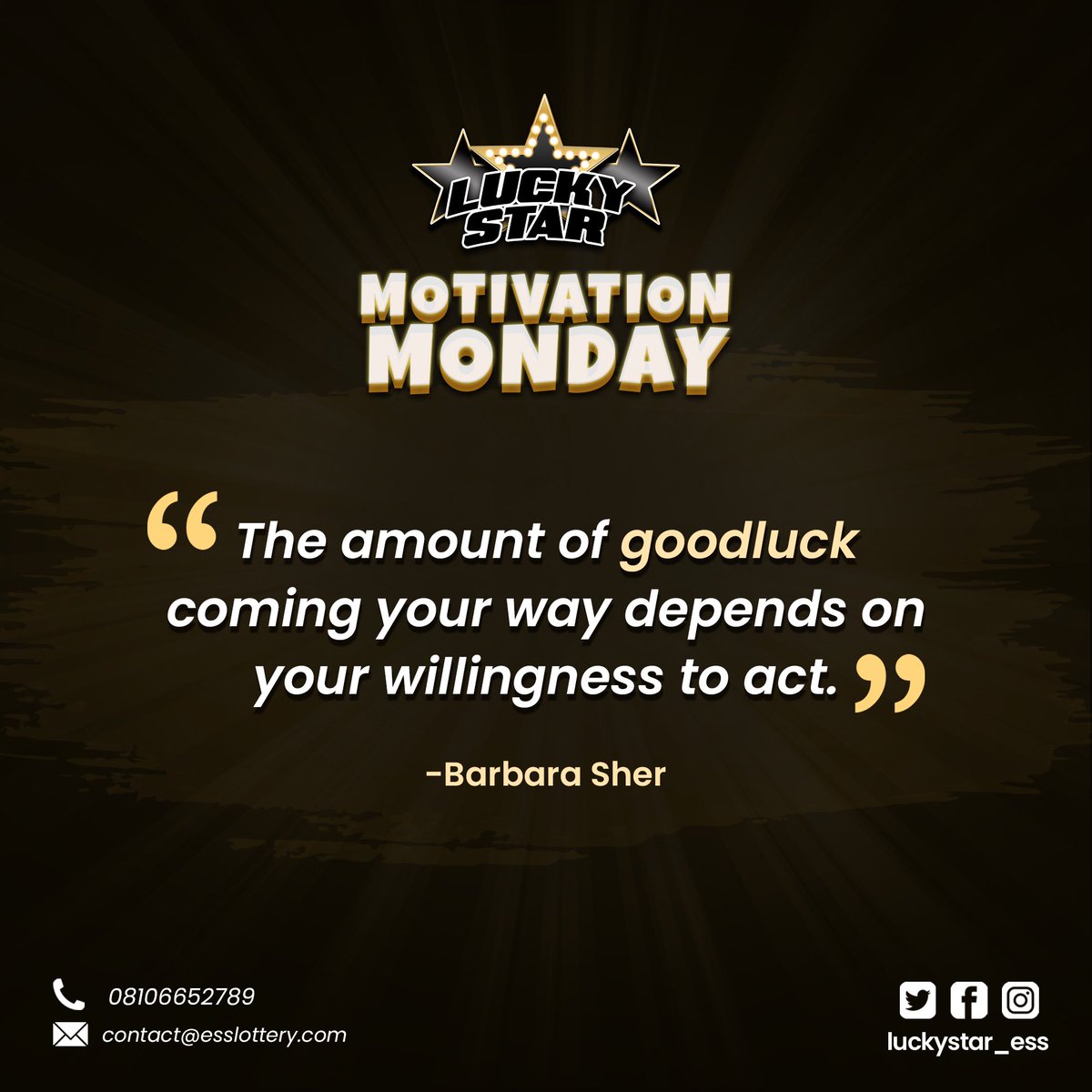 LuckyStar_ess's tweet photo. Fortune favors the bold, so take a chance and let Lucky Star be your guide! #LuckyStarLottery https://t.co/kDUc7DGivx