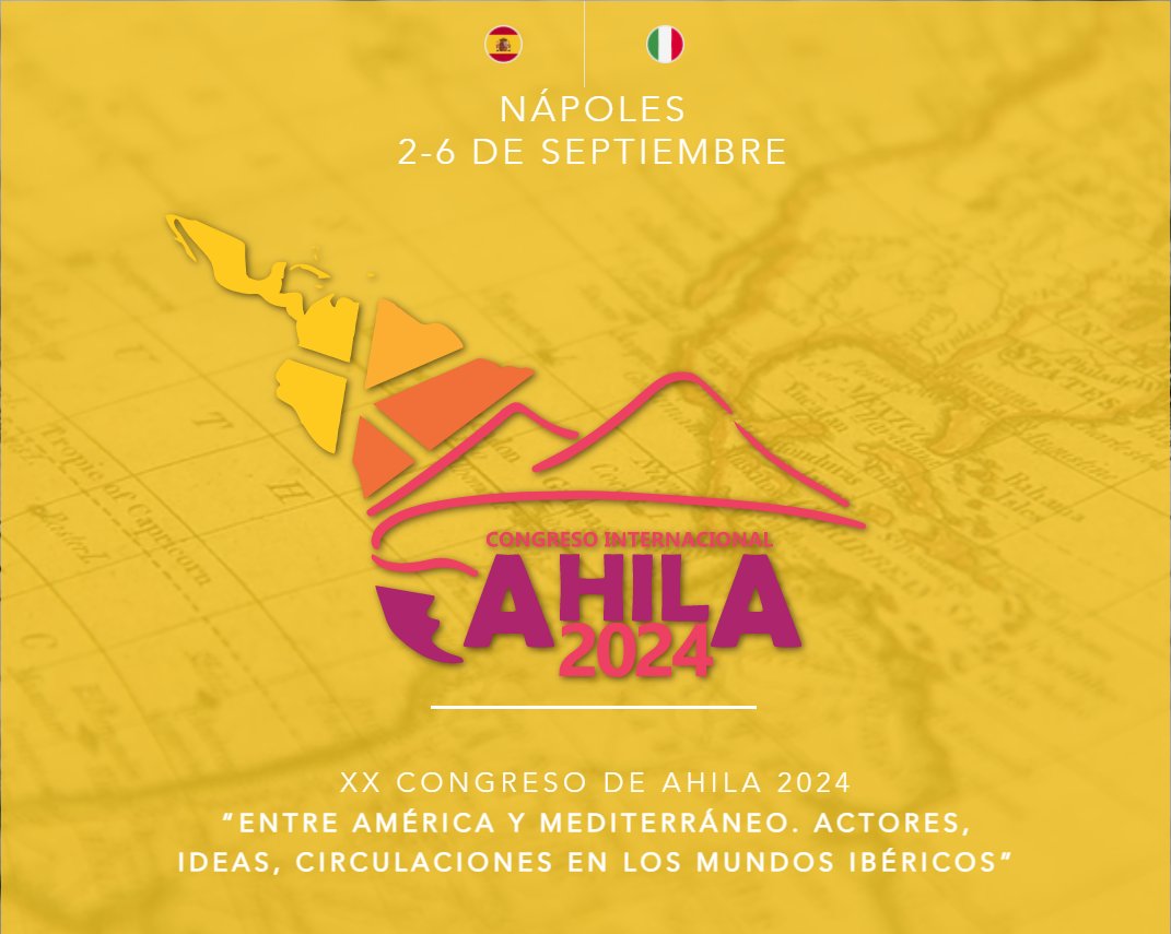 📣XX Congreso <a href="/ahila_hist/">AHILA</a> 2024 "Entre América y Mediterráneo. Actores ideas, circulación en los mundos ibéricos"
➡<a href="/Rebeca_Vp/">Rebeca Viñuela</a> coordina «Independencias y construcción nacional en Hispanoamérica: Discursos, imaginarios y representaciones en el siglo XIX» 🔗ahila2024.it/simposi/indepe…